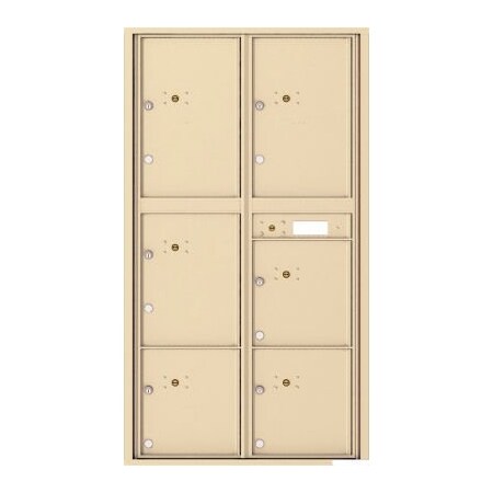 Florence Mfg Co Florence Versatile 4C Horizontal Mailbox 4C16D-6P, 56-1/2"H, 6 Parcel, Front Loading, Beige, USPS 4C16D-6PSD